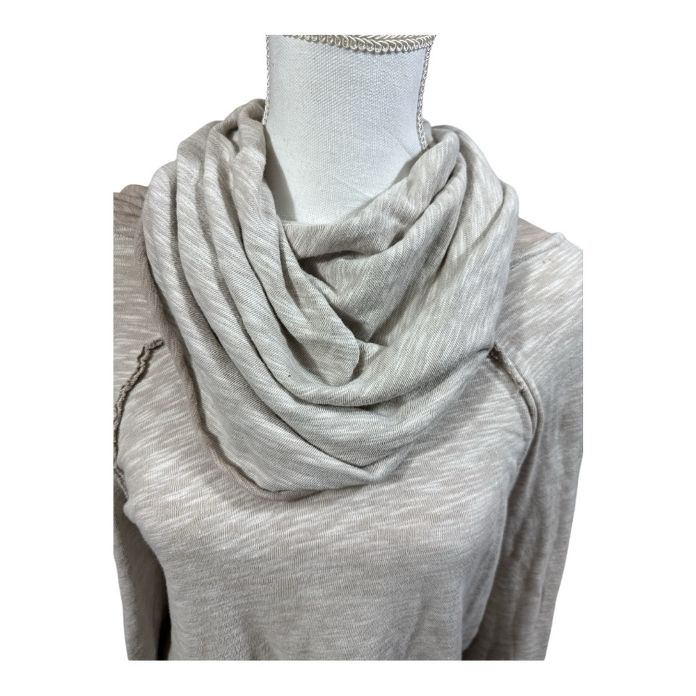 Free People Beach Beige Cocoon Cowl Neck Knit Sweater Tunic - Picture 11 of 15